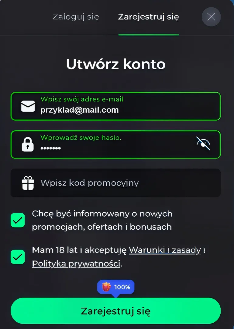Krok rejestracji w Betonred